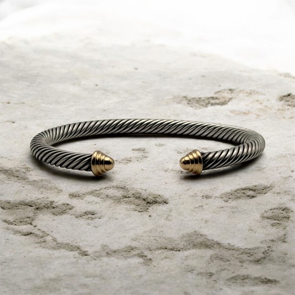 DAVID YURMAN CLASSIC CABLE BRACELET – STERLING SILVER & 14K GOLD - Picture 7 of 7